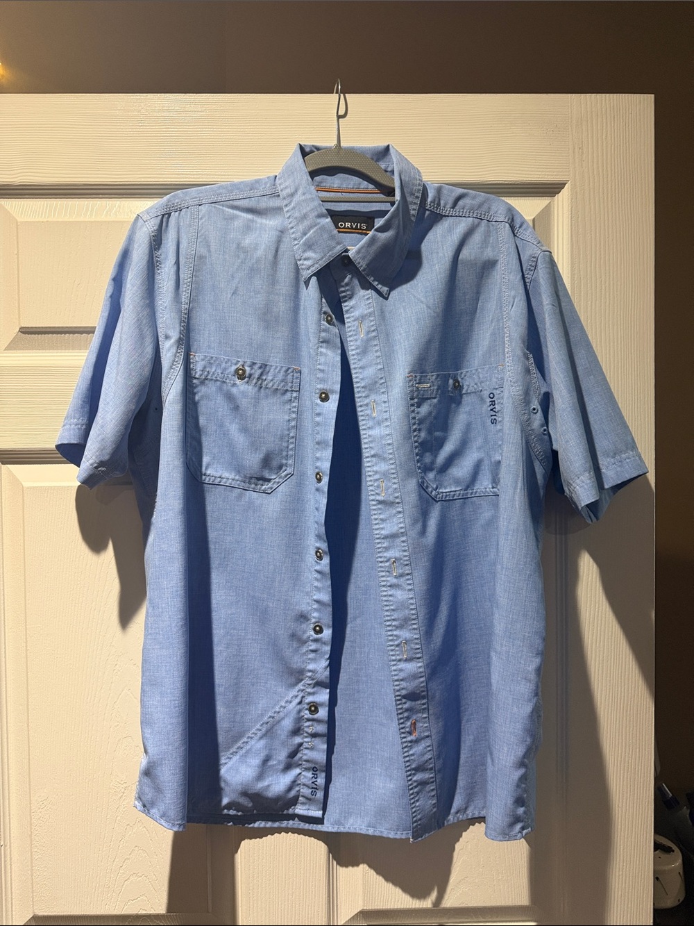 Orvis Light Blue Short-Sleeve Button-Front Shirt